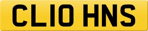 CL10 HNS private number plate